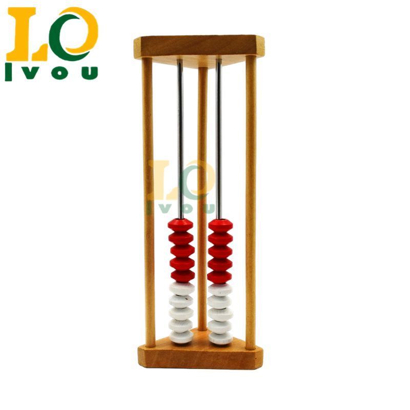 LVOU Wooden Abacus Frame Counting Beads Alphabet Blocks Kids Montessori Toys Preschool Learning Educational Toys for Baby