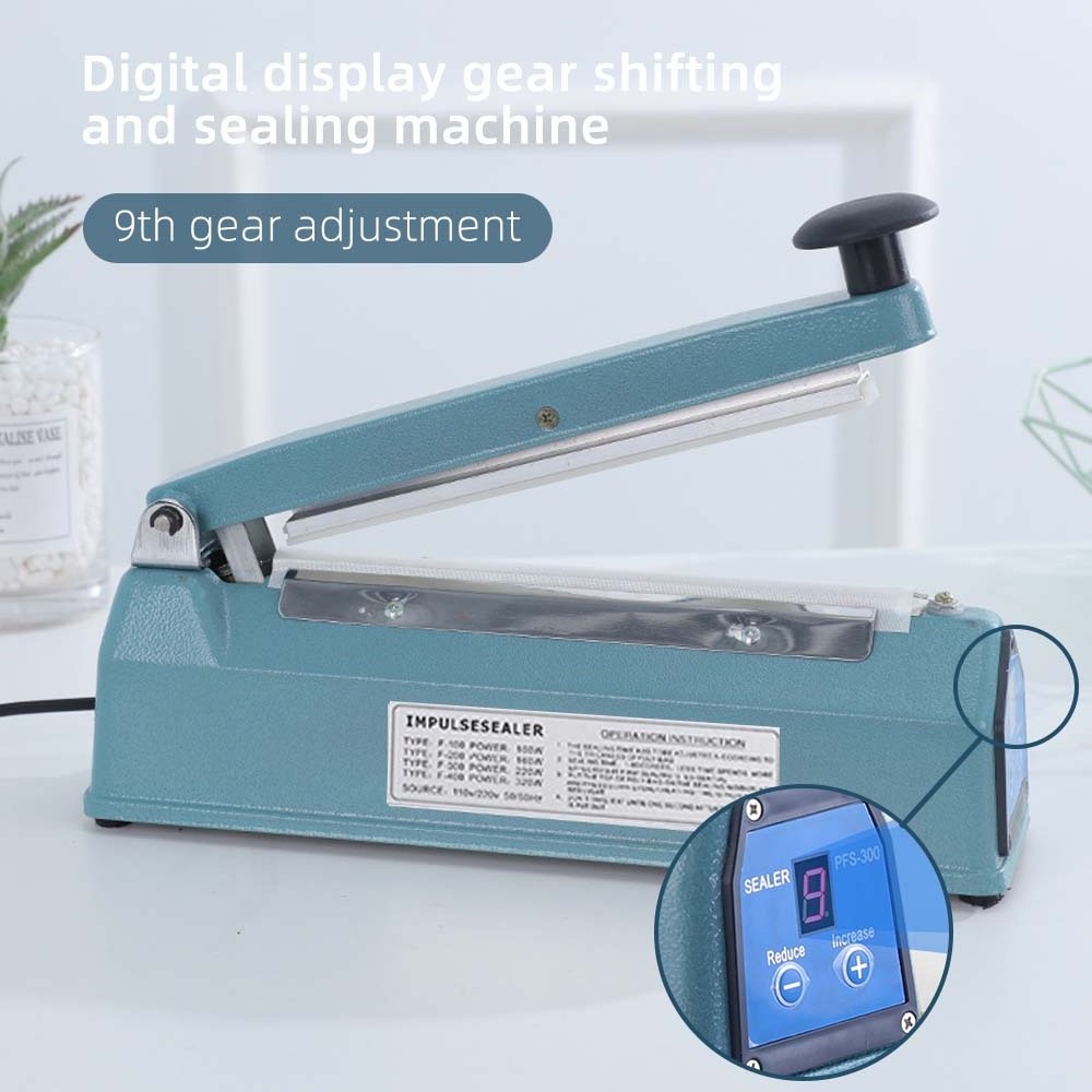 Customized Digital Version Heating Manual Sealer Small With Side Knife Plastic Bag Sealing Machine