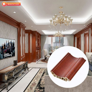 OEM factory outdoor PVC WPC floor ps foam skirting board baseboard moulding