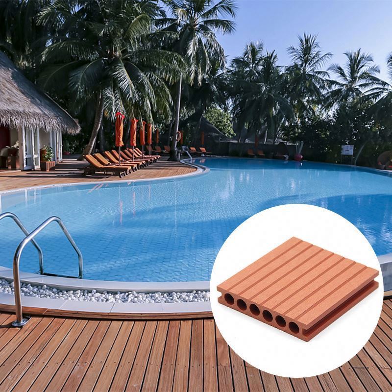 Fireproof outdoor decking waterproof wpc composite deck swimming pool garden floor boards tiles balcony flooring