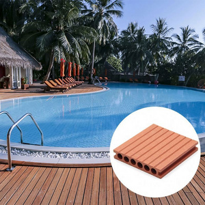 Fireproof outdoor decking waterproof wpc composite deck swimming pool garden floor boards tiles balcony flooring