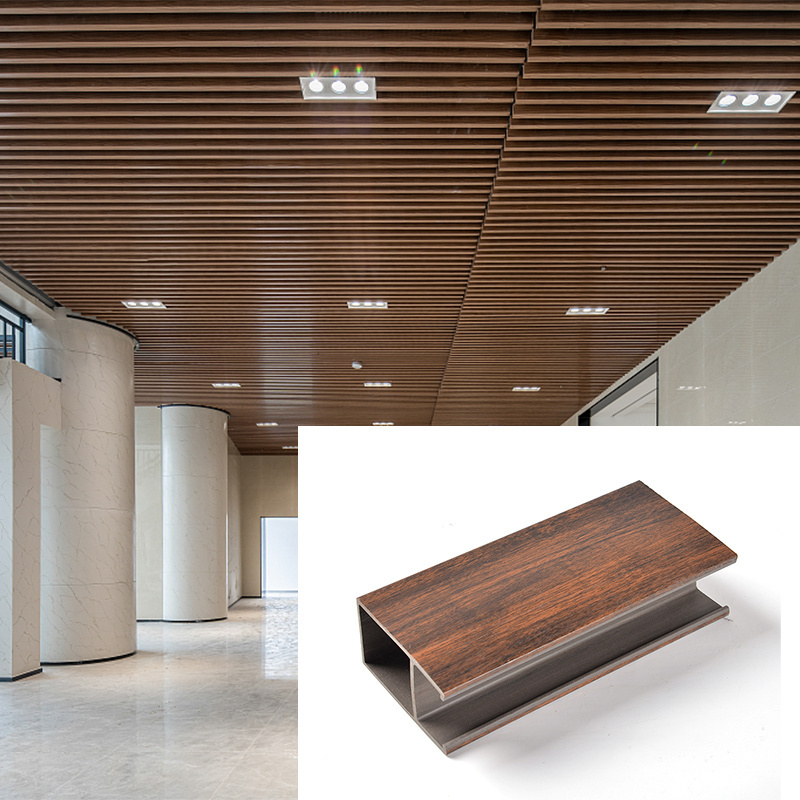 Moistureproof Polystyrene Wall Covering PVC Panel Board celling Eco Wood Wall Louver 3D WPC Ceiling