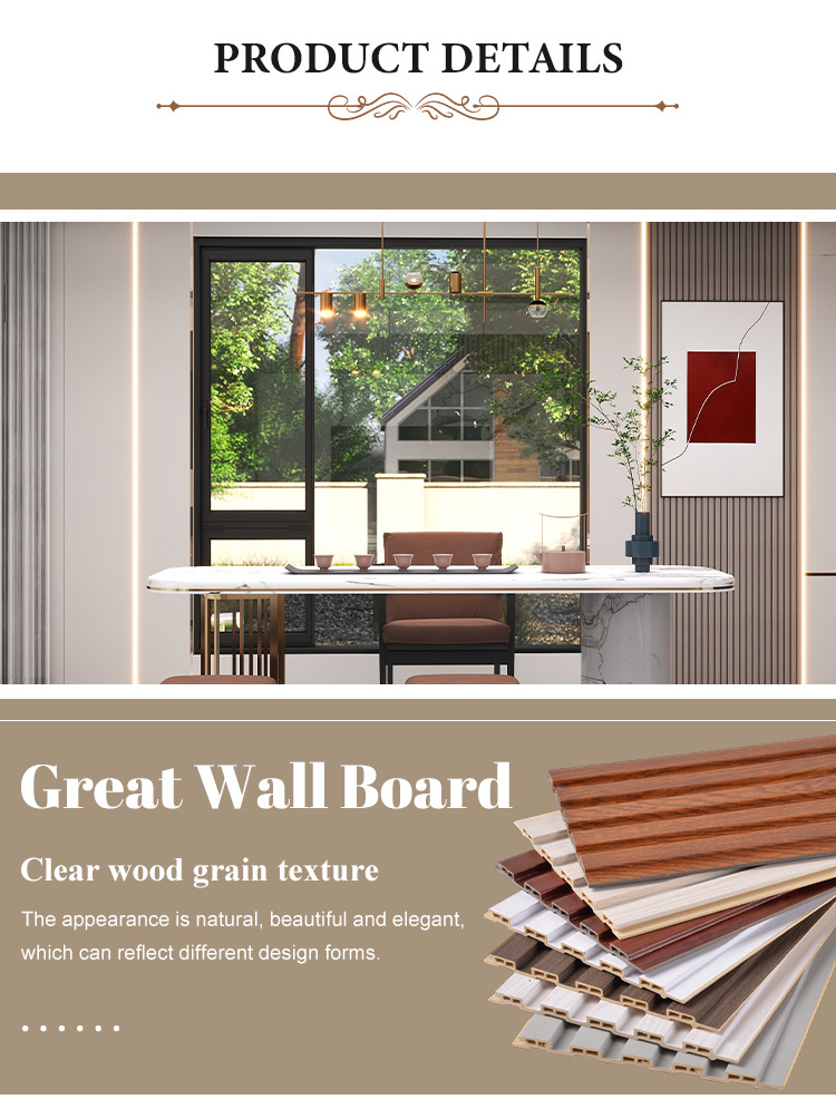 WPC co-extrusion wall board cladding plastic wood composite ceiling ...