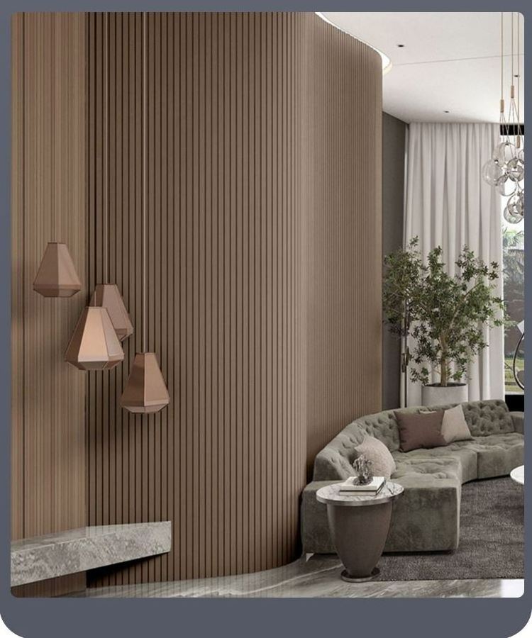 wall panels 3d bamboo plant fiber decorative wall covering Rotating wpc Wall Panel