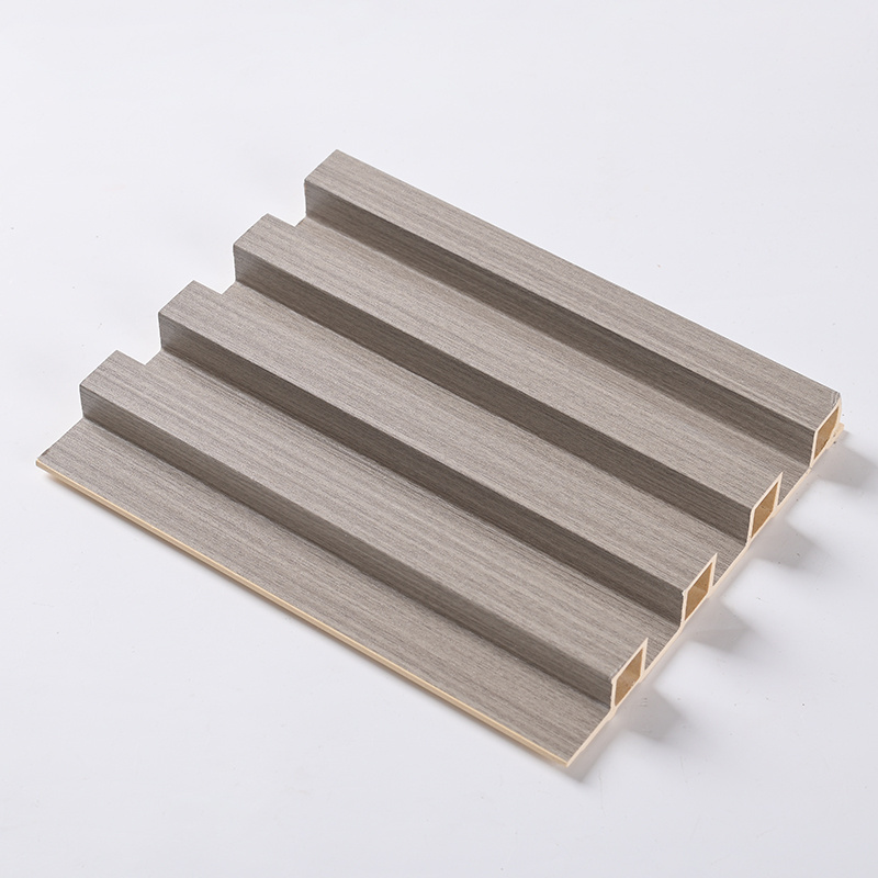 China Factory Interior Exterior Decorative Wood Plastic Composite Wpc Coating Cladding Fluted Wallboard Wpc Wall Panel