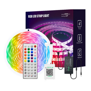 30m-5m 12v led light strip 5050 RGB smart music sync APP Bluetooth remote control room decor lights led strip lights for home