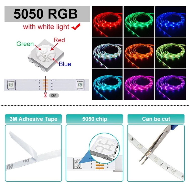 5050 RGB 5v led strip usb 10m 5m 3m 2m with remote control TV backlight home room decor led lights smart led strip light