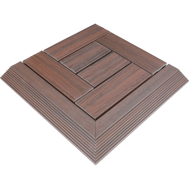 Wholesale Price Waterproof And Uv-Resistant Interlocking Click Composite Wood Deck Tiles