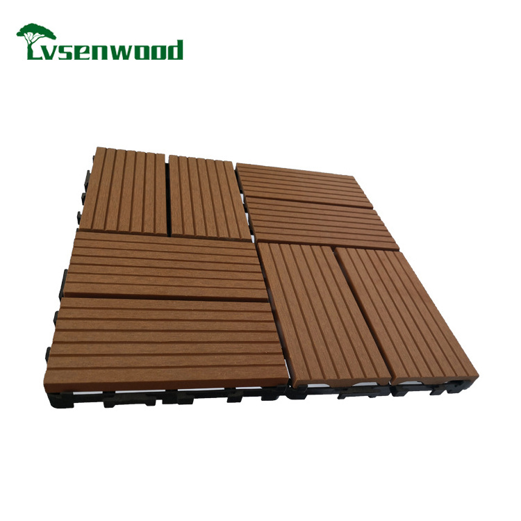 Interlock Engineered Flooring Beautiful Parquet Design for Exterior Balcony\/Terrace\/Poolside Wood Deck Tiles