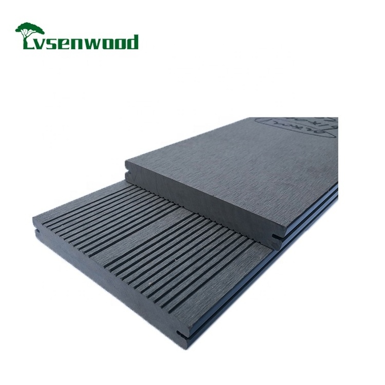 2022 LVSEN Gray Wood Floor Water Resistant Outdoor WPC Composite Decking Boards