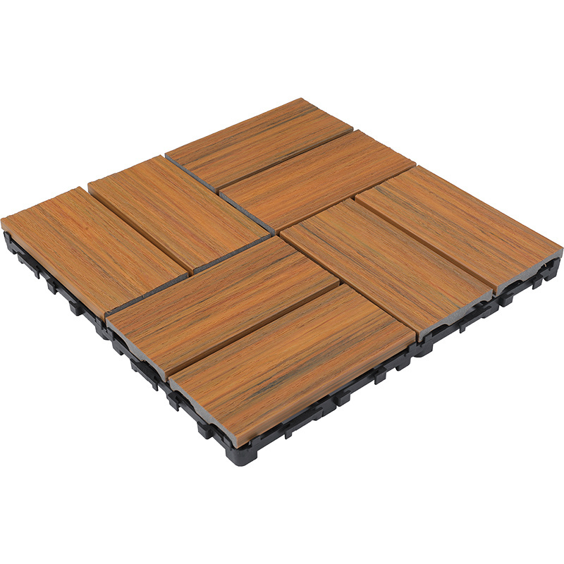 Wholesale Price Waterproof And Uv-Resistant Interlocking Click Composite Wood Deck Tiles