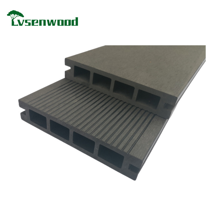 2022 LVSEN Gray Wood Floor Water Resistant Outdoor WPC Composite Decking Boards