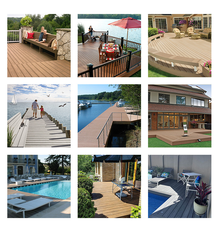 Co-extruded  WPC Composite Decking Boards For Outdoor Floor Covering Lvsenwood Factory On Sale