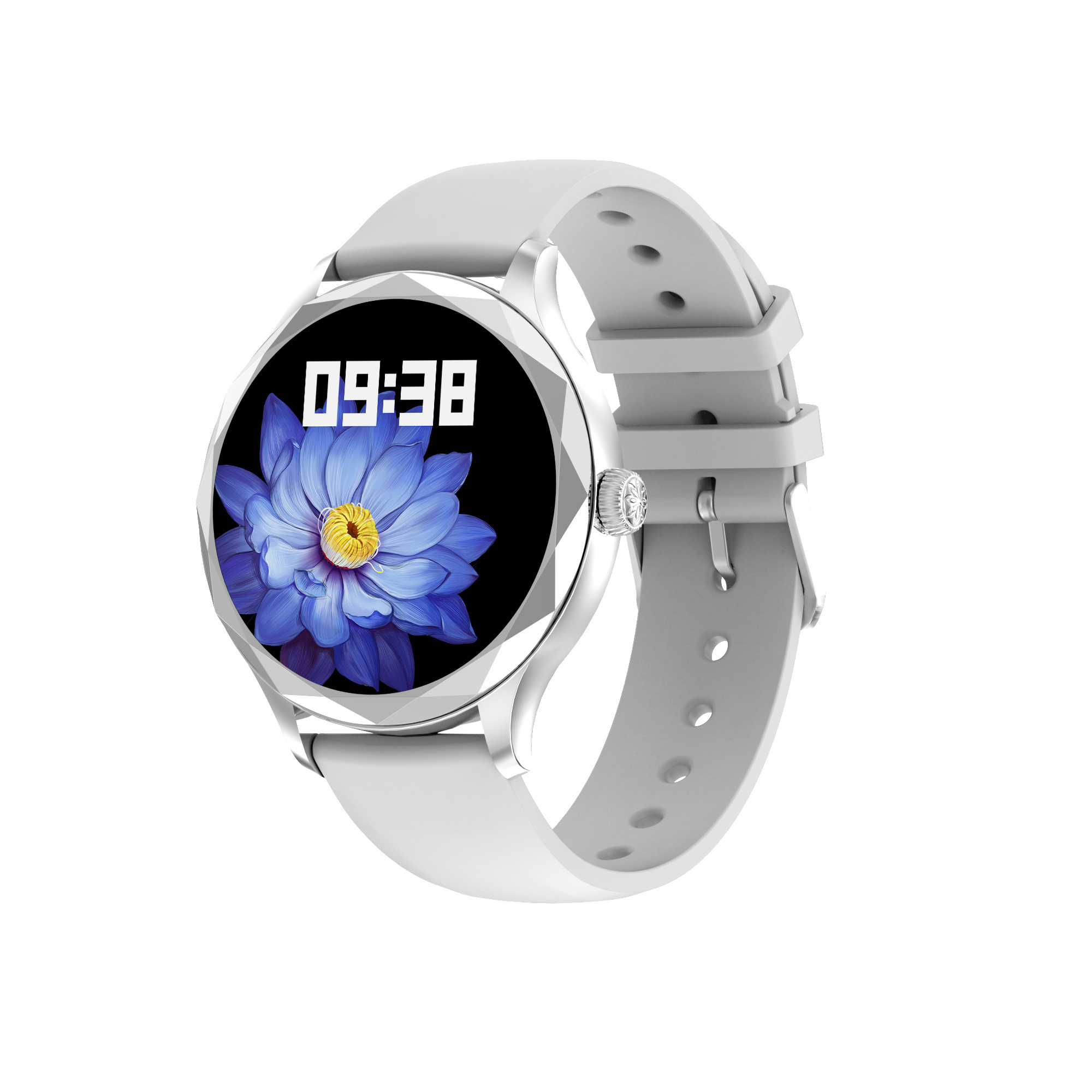 M JUNIU Amoled Smart Watch BT Call Heart Rate Blood Oxygen Sports Modes Menstrual Cycle Reminder Women Diamond Smartwatch DTS