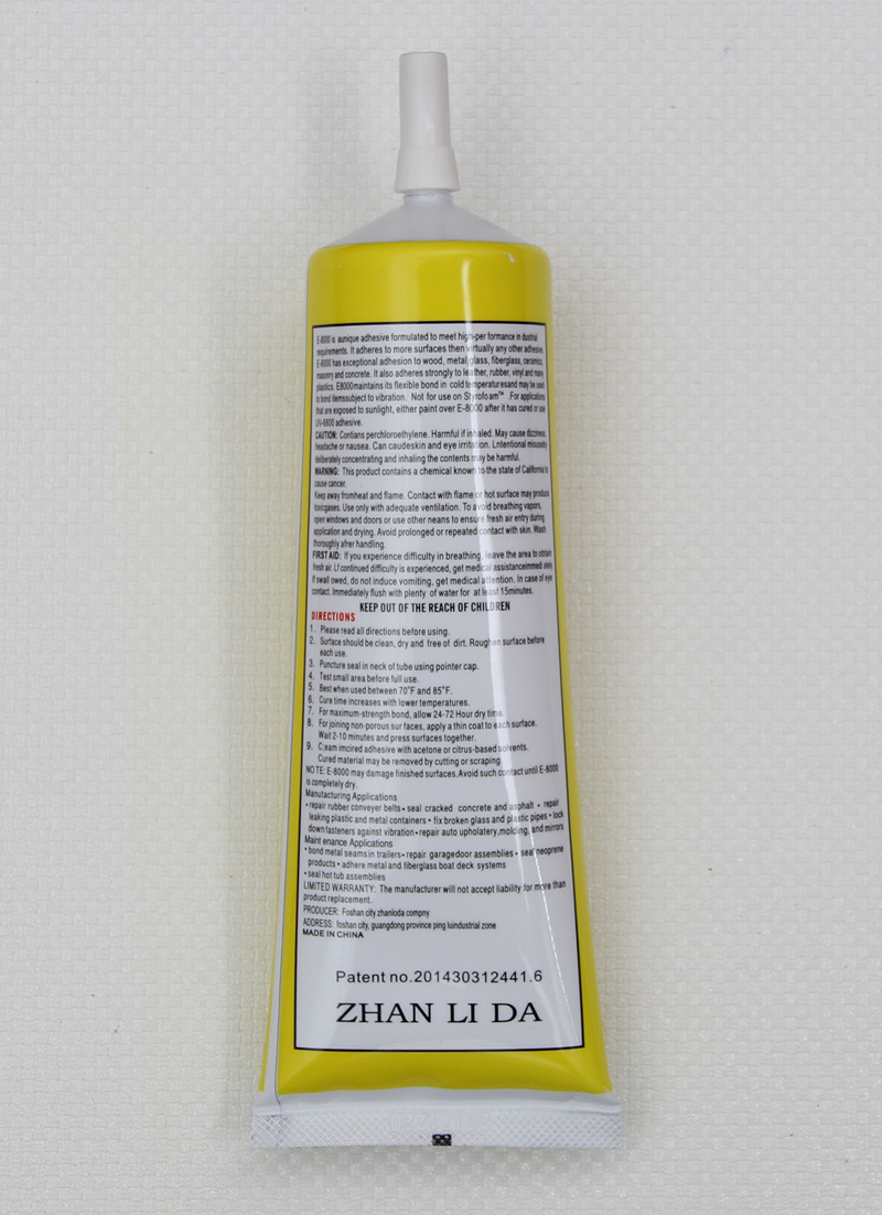 E8000-110ML adhesive can bond a variety of materials metal glass ceramic stone mobile phone frame