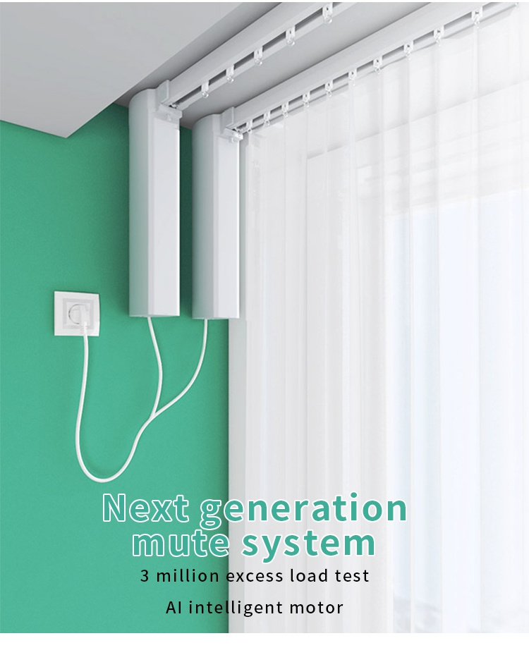 Lvtron Motorized Curtain System 100-240v DC Motor Automatic Motorized Electric Smart Wifi Curtain