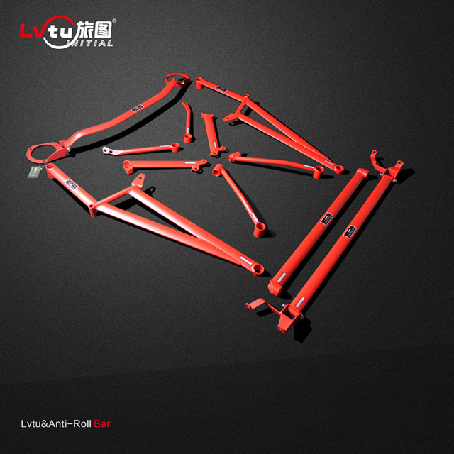 Front Strut Bar Racing Cars Auto cars Chassis Strenghen Bar  for Subaru FORESTER IMPREZA WRX STI 2008-2012 2.0/2.5T