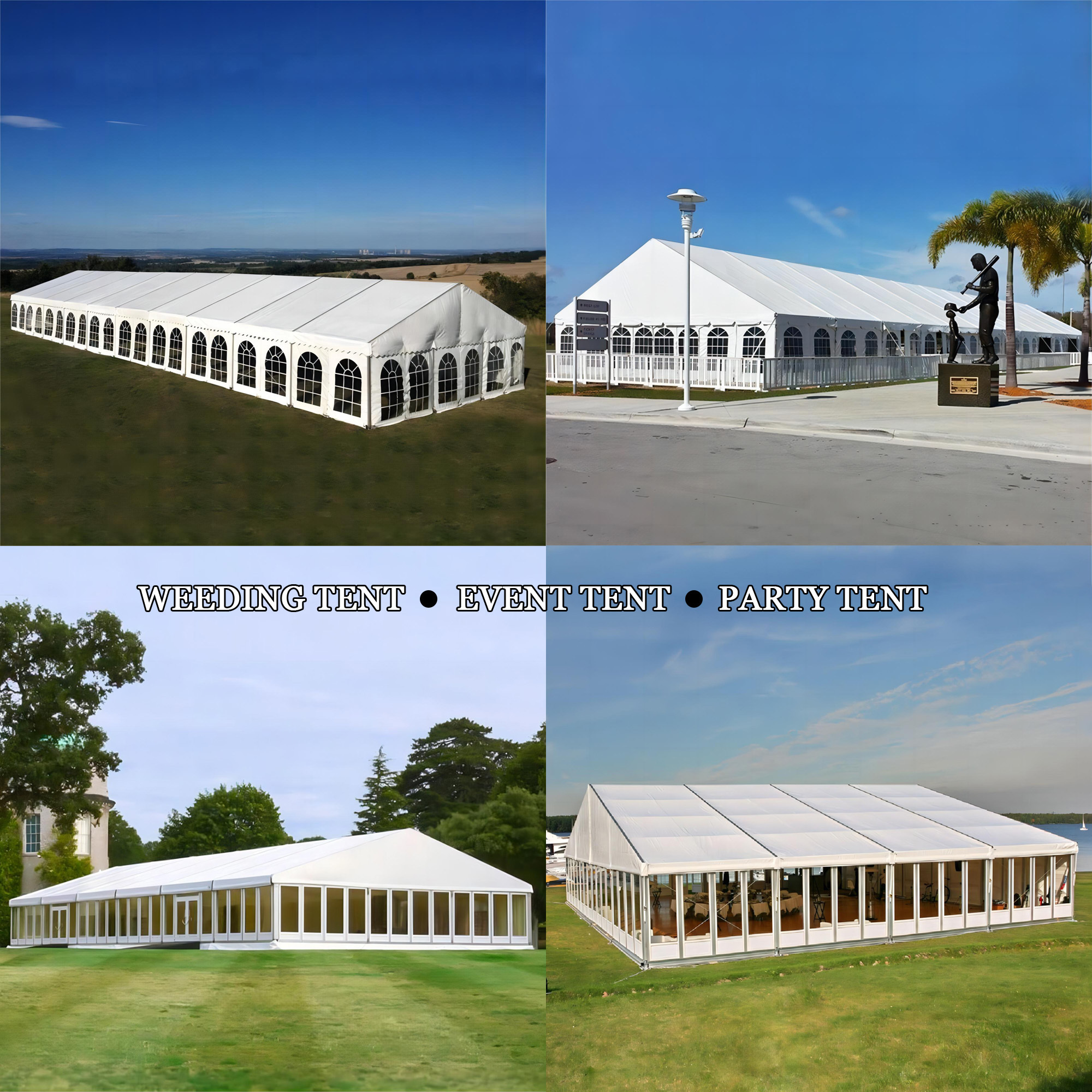 20x30 Outdoor Party Clear PVC Roof Large Wedding Tent For Sale For Overing 500 People