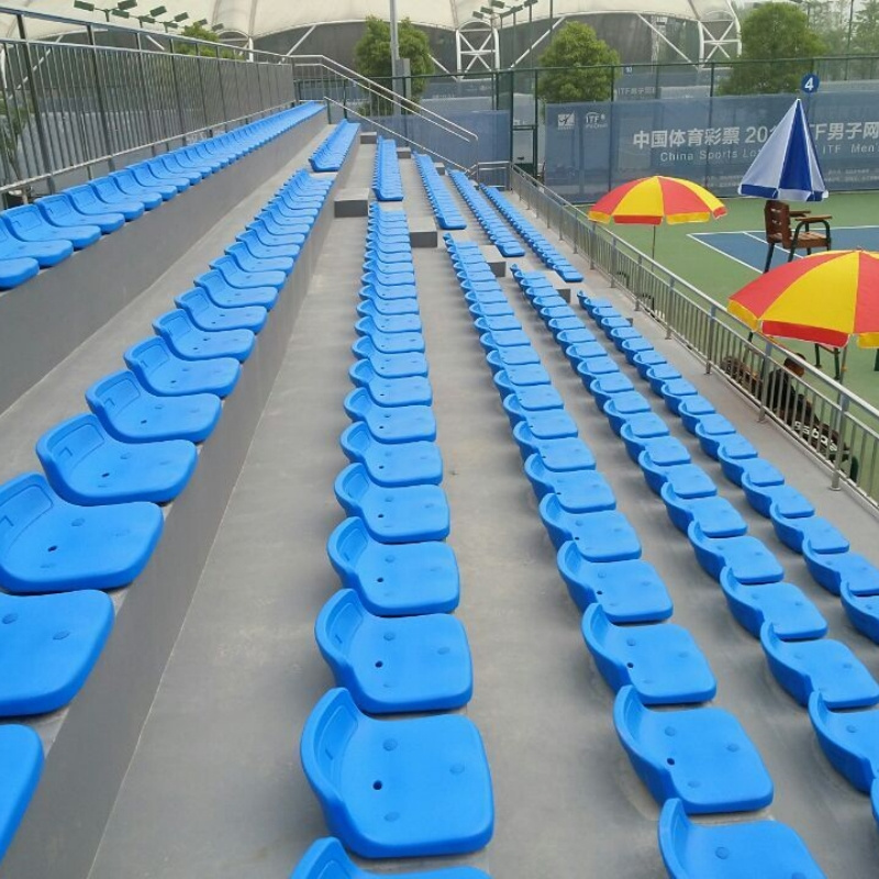 Hot Sale Stadium Seating Plastic Chairs Grandstand Bleachers System Stadium Seats Blow molded seats with Low-backrest