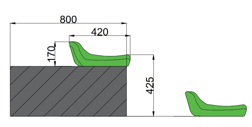 Popular Plastic Stadium Seats with Blow-molded Design and Low-backrest for Grandstand Bleachers and System Seating