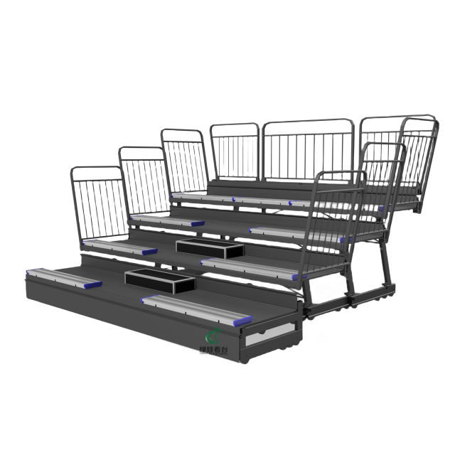 Indoor Gym Aluminum Long Bench Seat Stadium Seating Basketball court grandstand Telescopic Retractable Bleachers