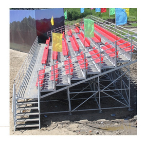 Outdoor Stadium Dismountable Sports Grandstand Metal Bleachers Stand With Plastic Seats For Sports Events