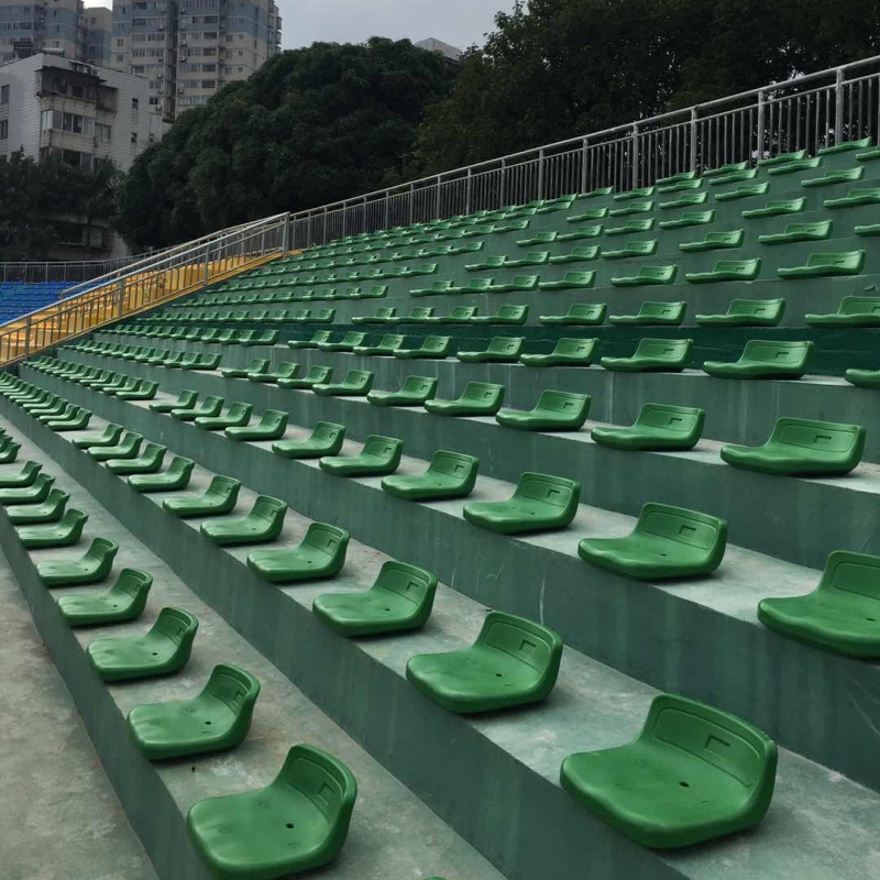 Hot Sale Stadium Seating Plastic Chairs Grandstand Bleachers System Stadium Seats Blow molded seats with Low-backrest