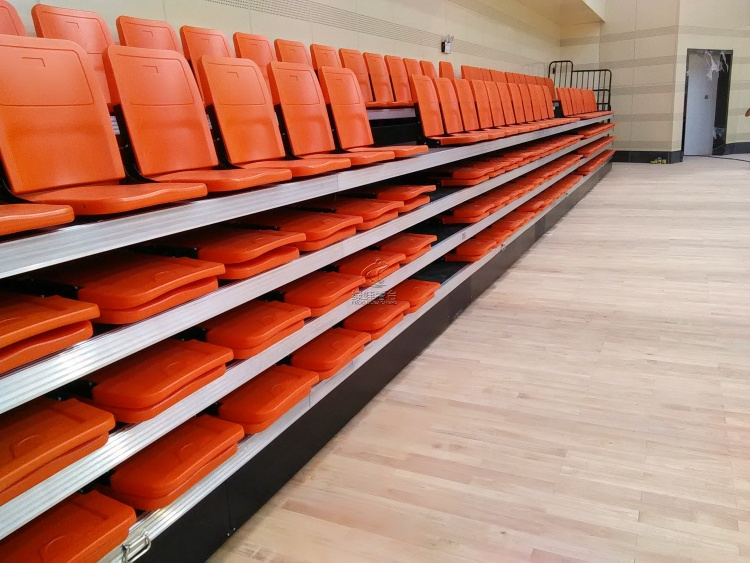 Factory Price Indoor stadium telescopic foldable seats with non-armrest telescopic bleacher retractable gym bleachers