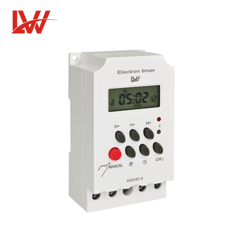 KG316T-II 24h Electronic Timer Switch 220v Digital Timer Switch With 3V Lithium Battery