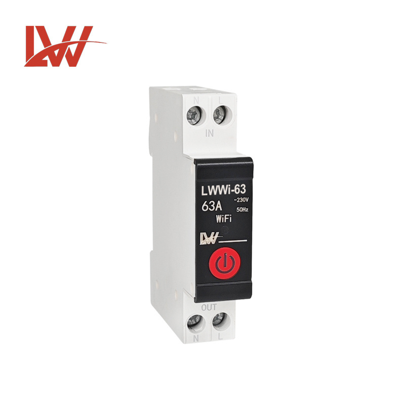 LWWI-63 Smart Switch WIFI Circuit Breaker 63A Over under voltage protection power metering wireless Remote Control Switch