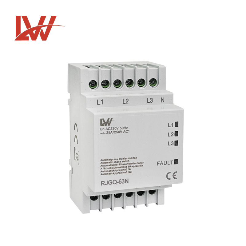 Three phase 230V 25A automatic phase switch