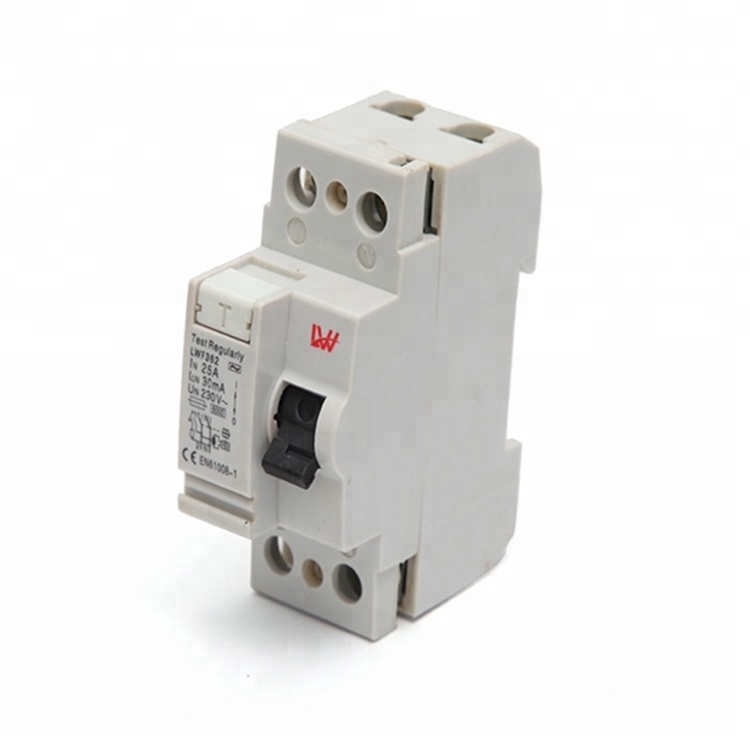 AC Type Electromagnetic 1P+N RCD ELCB RCCB Din Rail Circuit Breaker 25A 40A 63A with CE