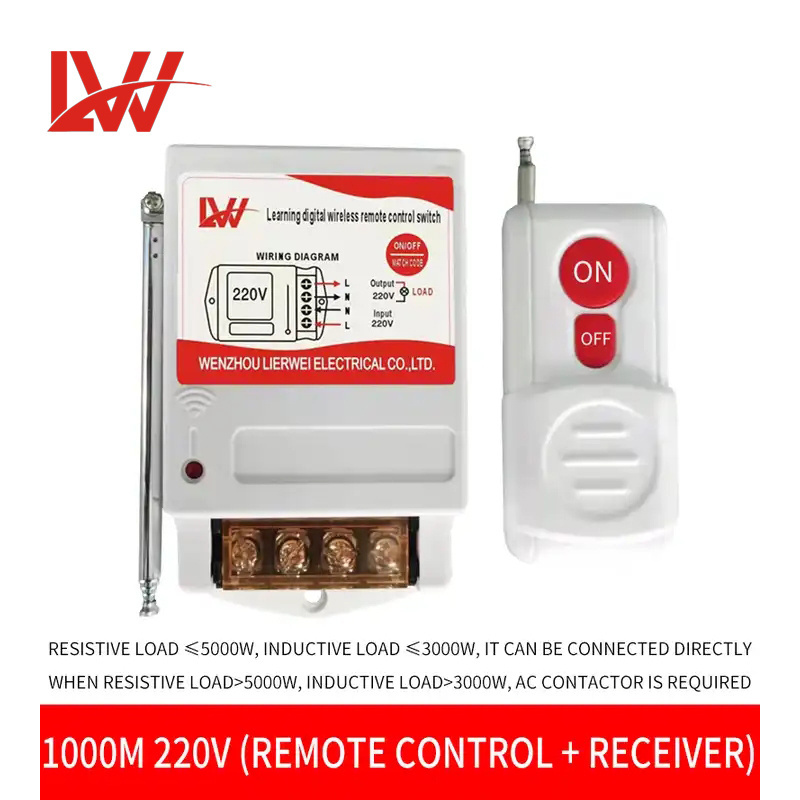 LW-TX2201 AC 220V Wireless Receiver RF Remote Control Switch for garage door/shutter door/light and Water Pump