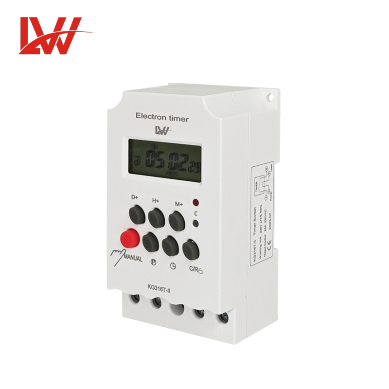 KG316T-II 24h Electronic Timer Switch 220v Digital Timer Switch With 3V Lithium Battery