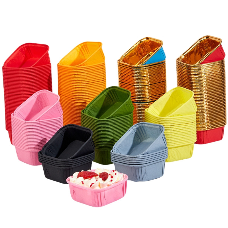 Wholesale Mini Foil Baking Cups Cupcake Muffin Liners Oval Square Disposable Ramekins Cupcake Tins Cupcake Wrappers