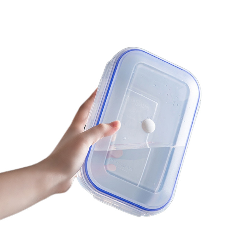 Reusable Leak Proof Lunch Bento Boxs Kitchen Refrigerator Plastic Vacuum Airtight Food Storage Containers With Lock Lid And Pump