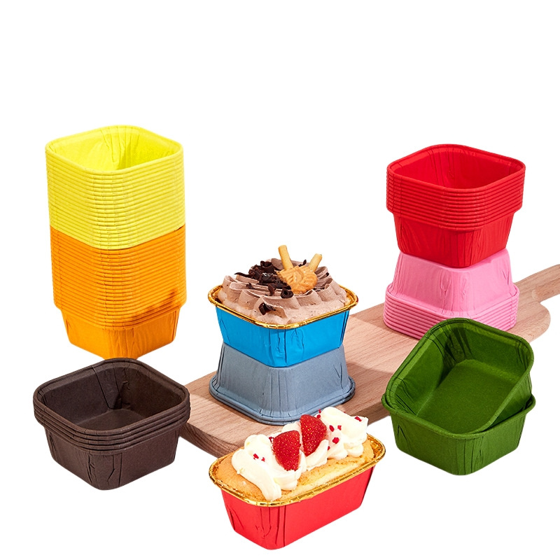 Wholesale Mini Foil Baking Cups Cupcake Muffin Liners Oval Square Disposable Ramekins Cupcake Tins Cupcake Wrappers