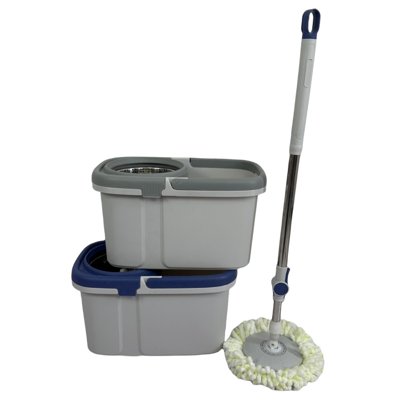 Wholesaler Spinning Mop Bucket System Height Adjustable Handle Easy Wring Microfiber Spinning Mop And Bucket for Floor Cleaning