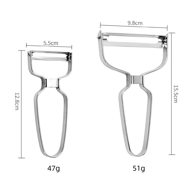 Wholesale Salad Potatoes Slicer Stainless Steel Fruits and Vegetables Peeler Wide Mouth Vegetables Peeler For Cabbage