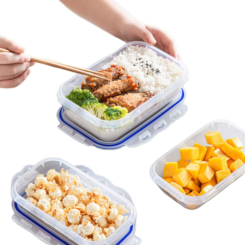 Reusable Leak Proof Lunch Bento Boxs Kitchen Refrigerator Plastic Vacuum Airtight Food Storage Containers With Lock Lid And Pump