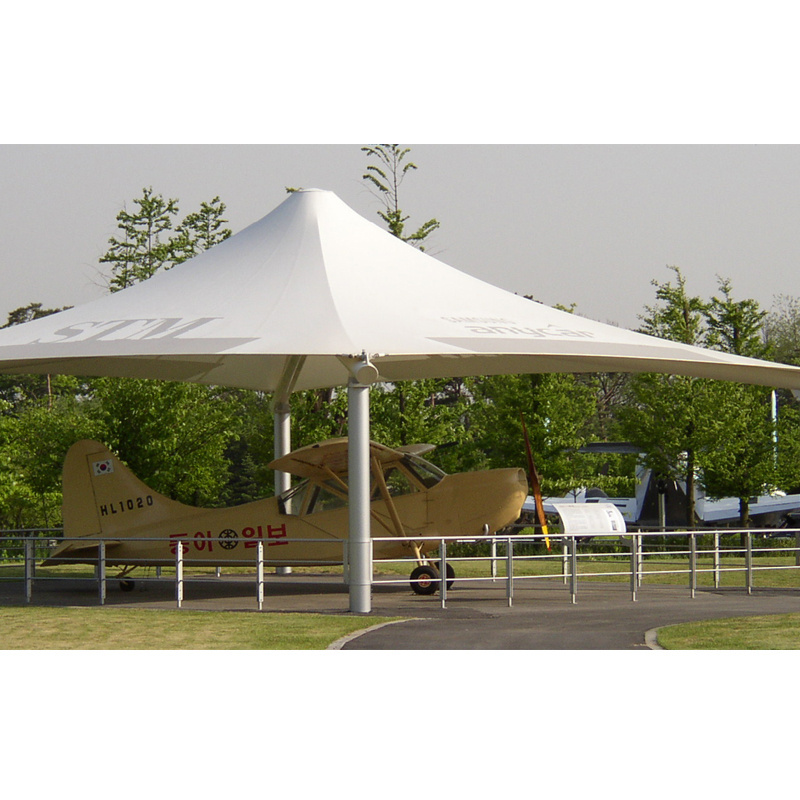 Tensile Membrane Structure Shade Canopy Steel Frame Waterproof Fabric Roofing System Awning Swimming Pool Cover Tents