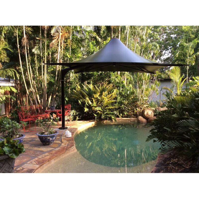 Tensile Membrane Structure Shade Canopy Steel Frame Waterproof Fabric Roofing System Awning Swimming Pool Cover Tents