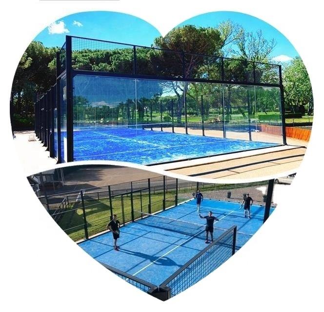 China Factory Padel Court Manufacturer Panoramic Full Set Padel Court Accessories