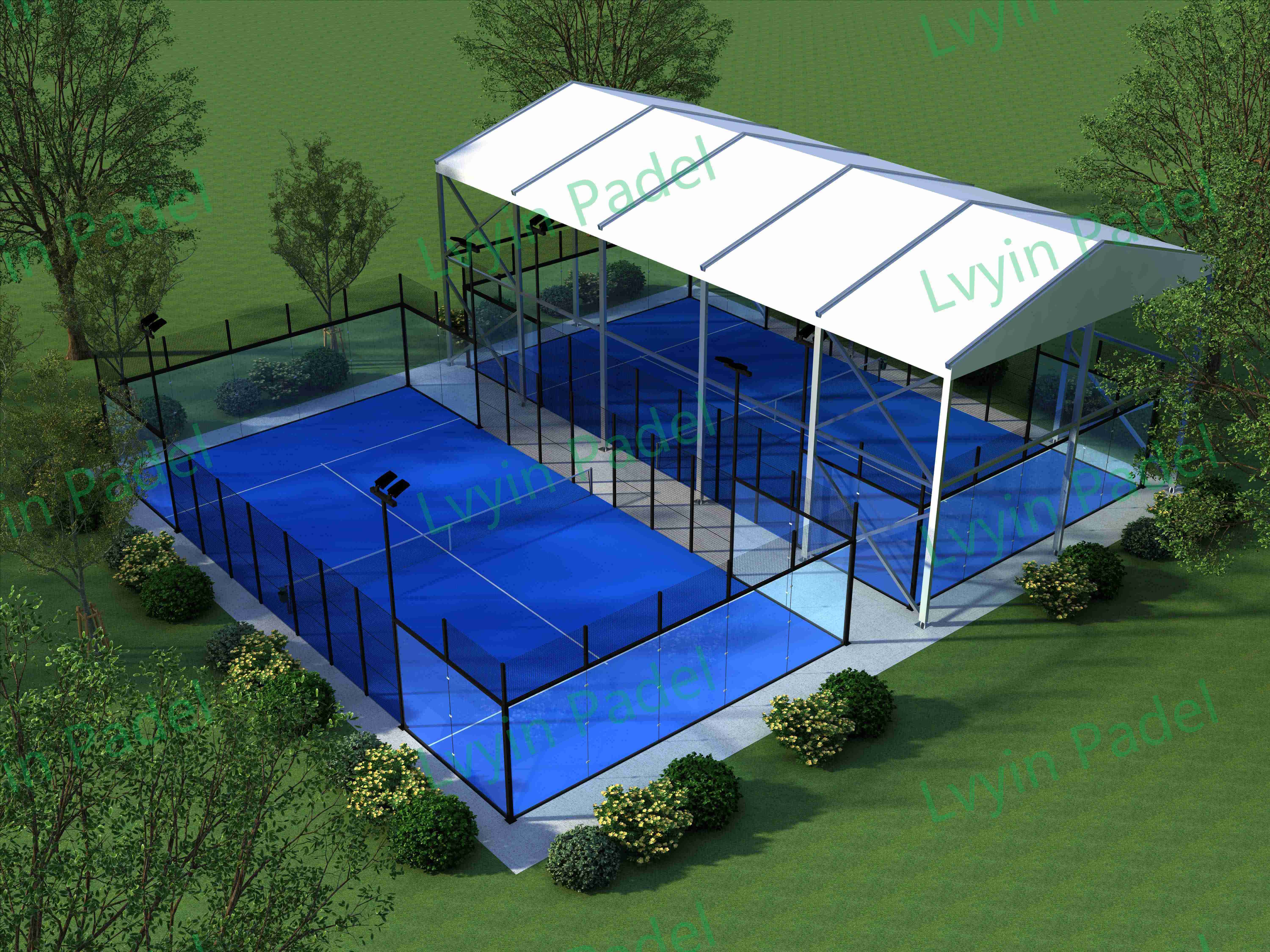 Aluminum Outdoor Padel Tennis Roof and Padel Tennis Sports Court Tent Cover