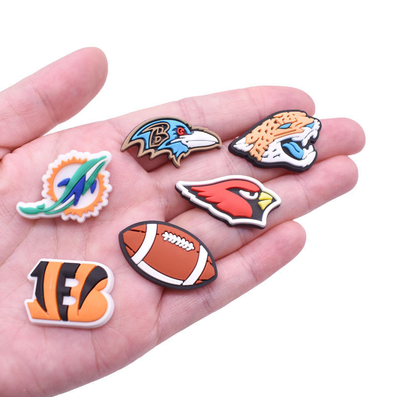 Football team crocodile shoes charm sports team NFL crocodile shoes charm football basketball team crocodile charm wholesale