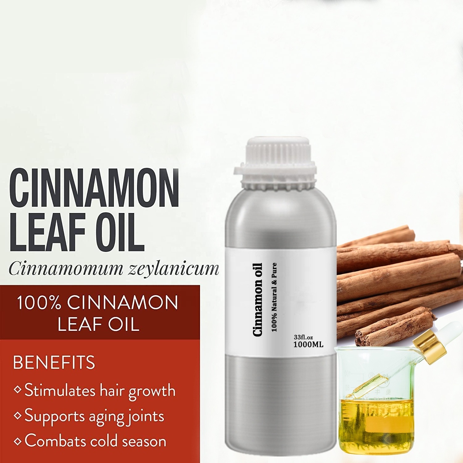 Essential Oil Custom 118ml 4Oz Cinnamon Essential Oil For Candle And Diffuser Massage Air Cleansing Body Oil Cinnamon