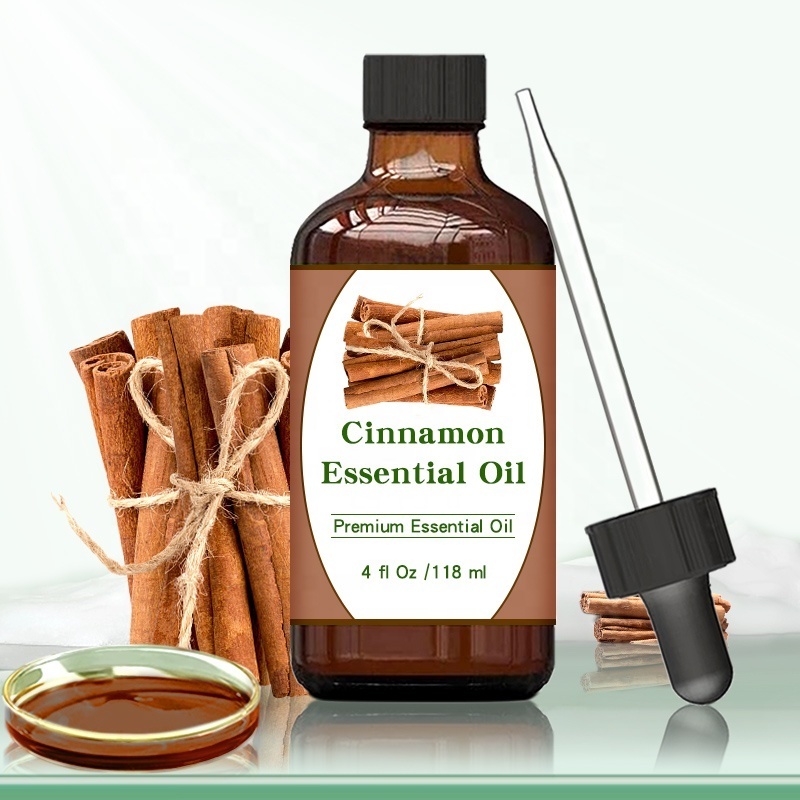 Essential Oil Custom 118ml 4Oz Cinnamon Essential Oil For Candle And Diffuser Massage Air Cleansing Body Oil Cinnamon