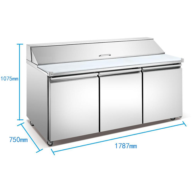 Commercial Pizza Prep Fridge Under Counter sandwich prep table fridge undercounter refrigerator