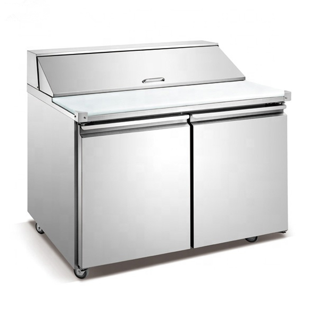 Commercial Pizza Prep Fridge Refrigerated pizza sandwich prep salad bar refrigerator work table Refrigerator