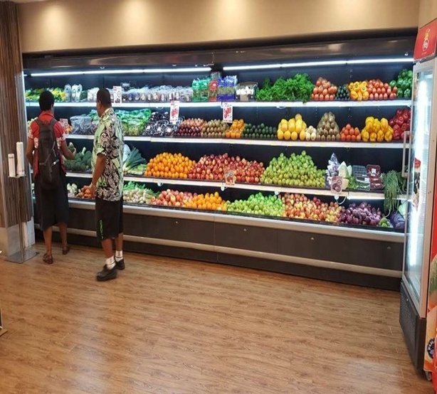 Supermarket Multideck Refrigerated Showcase with Remote DC Inverter Compressor for Meat Display